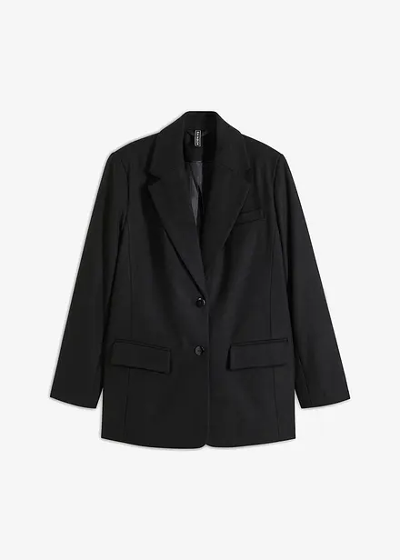 Blazer in wollen look met schoudervullingen