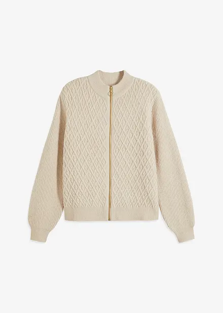 Vest met kabelpatroon