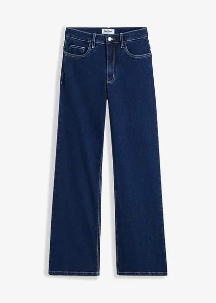Wide leg jeans met high waist en biologisch katoen