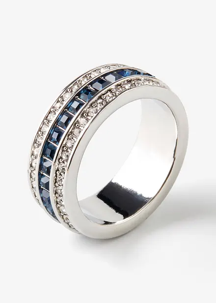 Ring met glazen kristalsteentjes