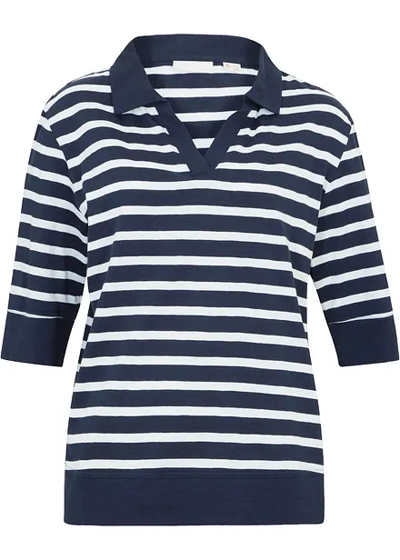 Poloshirt van katoen-viscosemix