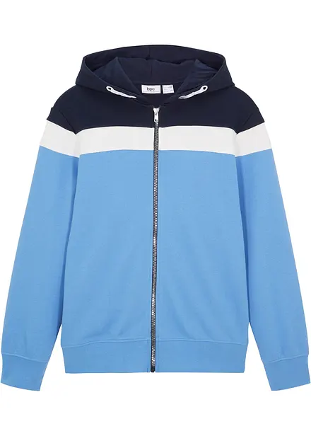 Sweatvest met capuchon in een zachte katoenmix
