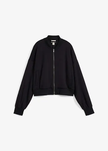 Oversized bomber met viscose