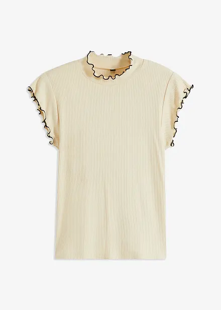 Geribd shirt met ruches
