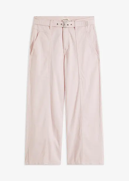 Stretch twill broek met riem