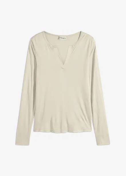 Henley shirt van zachte viscose
