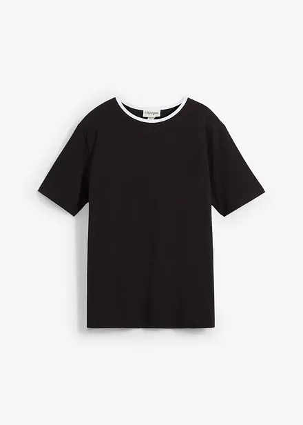 T-shirt met contrasterend detail