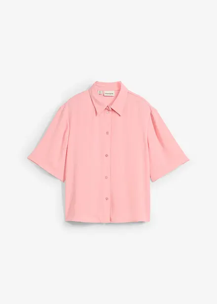 Boxy blouse van lichte crêpe