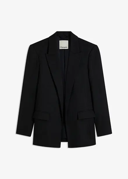 Blazer in linnen-look met gestreepte voering