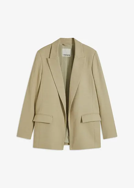 Blazer in linnen-look met gestreepte voering