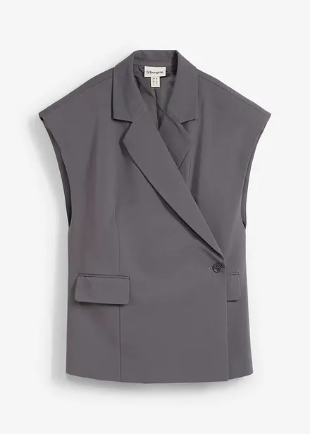 Lang mouwloos vest