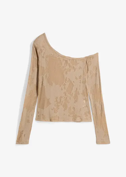 Off shoulder shirt in ausbrenner look
