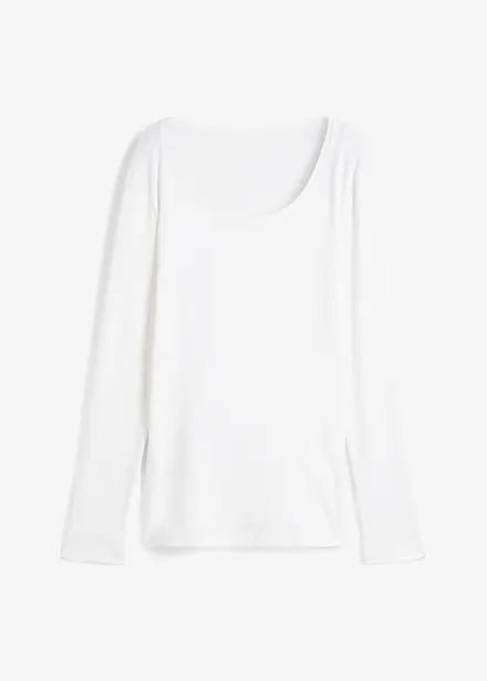 Katoenen longsleeve met ronde hals