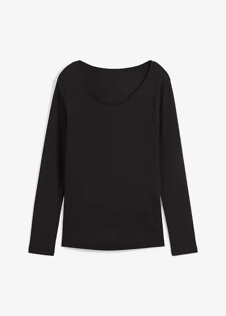 Katoenen longsleeve met ronde hals