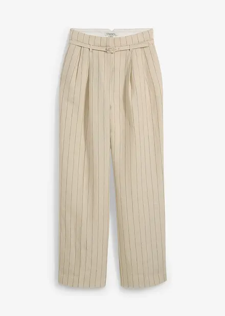 Broek met riem (2-dlg set) van puur linnen