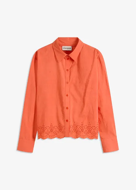 Overhemdblouse van katoen