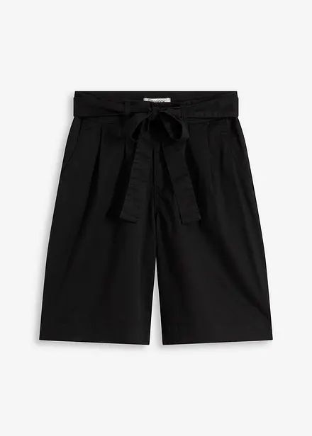 Twill short met ceintuur