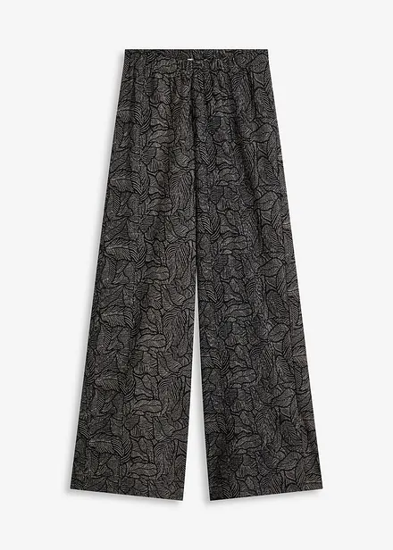 Jersey broek van gestructureerde crêpe