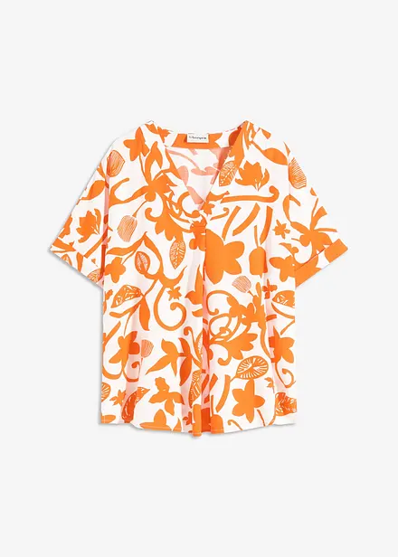 Gedessineerde tuniekblouse van soepele viscose