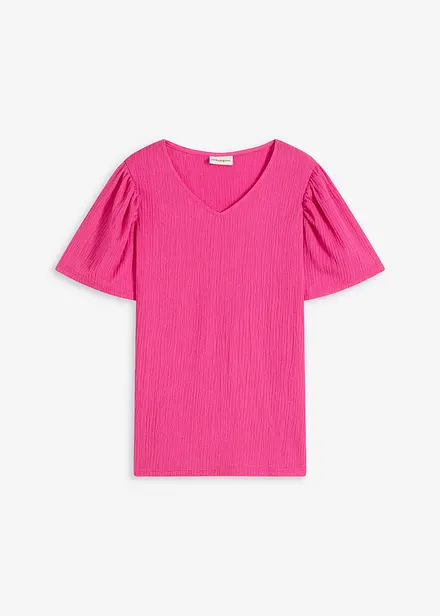 Shirt van gestructureerde crêpe