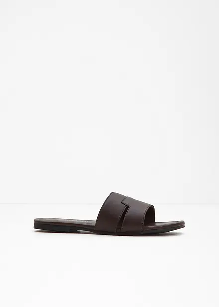 Slippers van leer