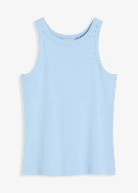 Geribde tanktop van biologisch katoen