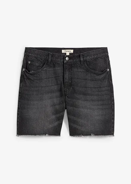 Jeans short met open boorden, relaxed fit