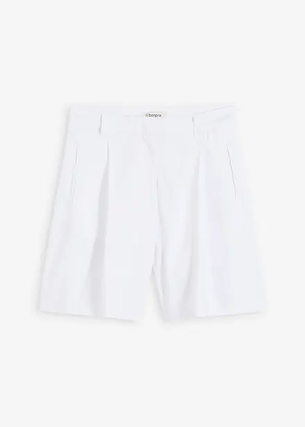 Short in een lichte linnenmix