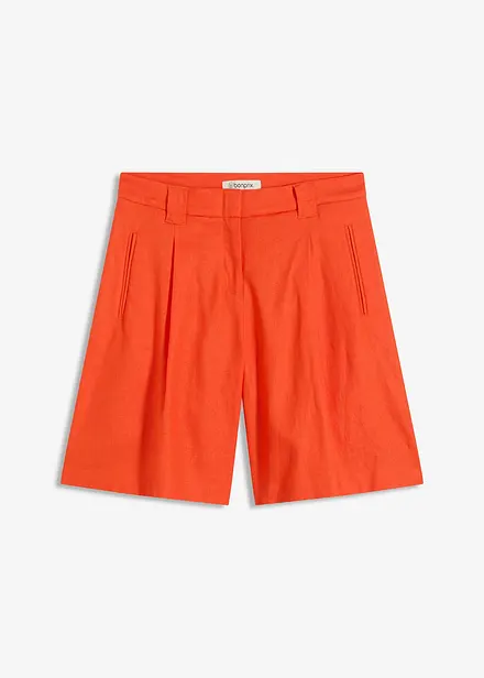 Short in een lichte linnenmix
