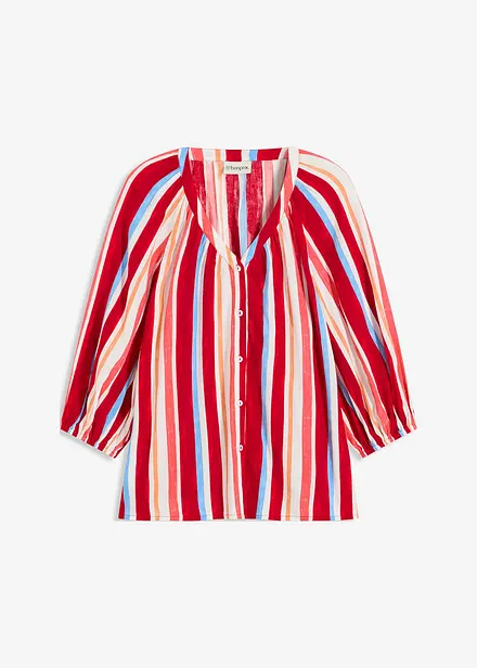 Blouse van gestructureerde viscose