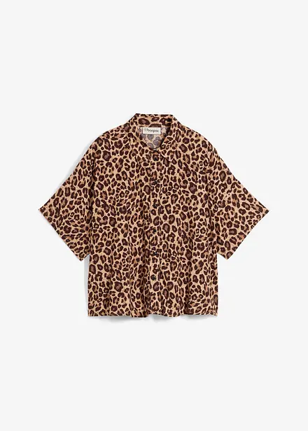 Overhemdblouse van soepele viscose