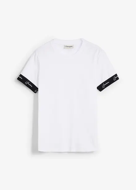T-shirt van puur biologisch katoen, slim fit