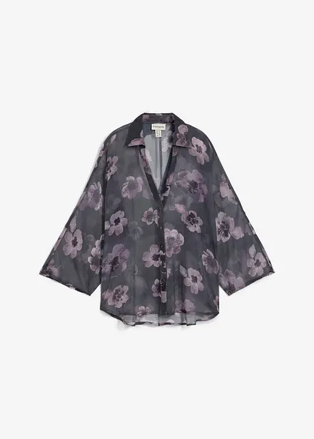 Oversized blouse van luchtige chiffon