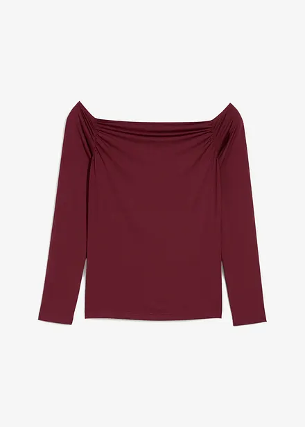 Carmen-shirt van lichte jersey