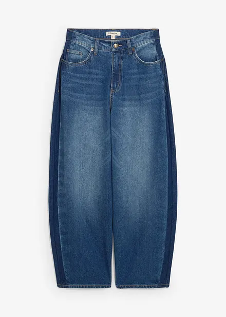 Barrel jeans high waist, cropped