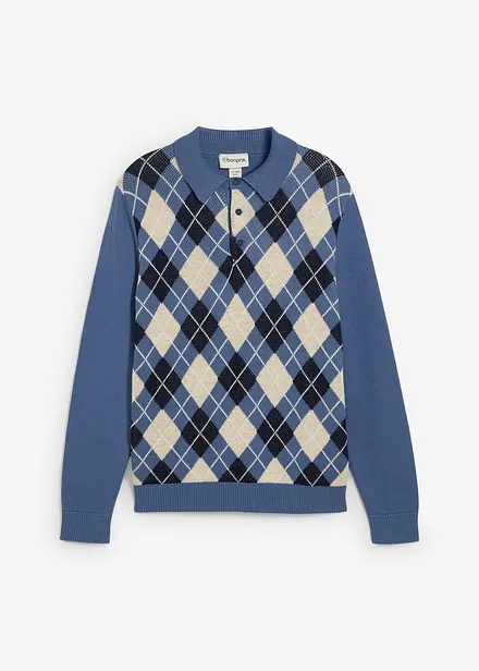 Polo-trui met Argylepatroon van puur katoen