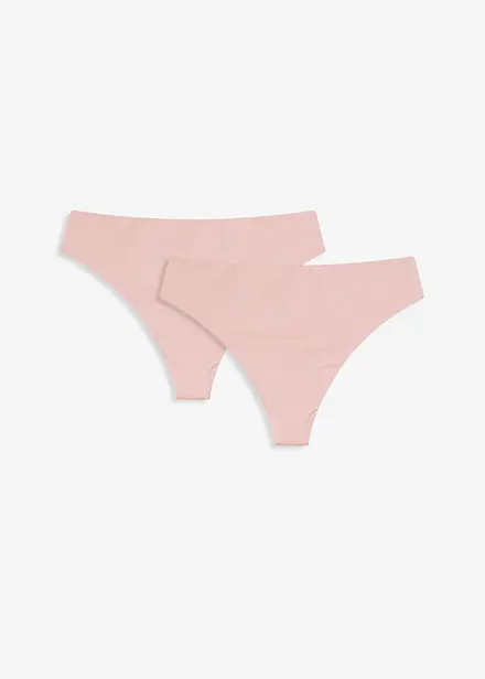 High waist string van glanzend materiaal (set van 2)