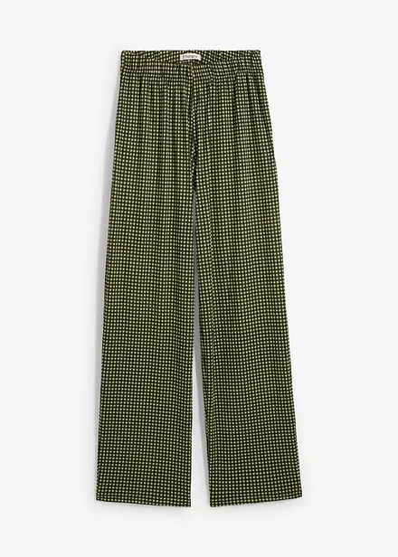 Jersey broek van gestructureerde crêpe