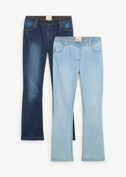Instapjeans (set van 2), mid waist
