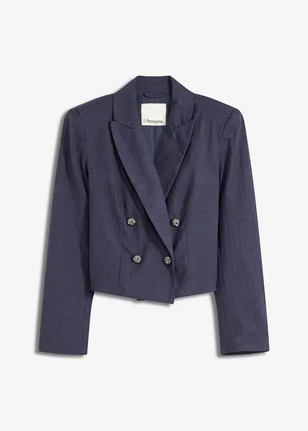 Korte blazer met opvallende schouders