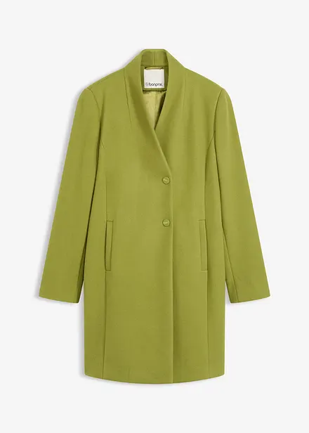 Korte coat in wollen look
