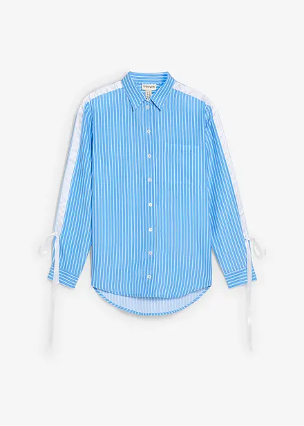 Oversized overhemdblouse van biologisch katoen