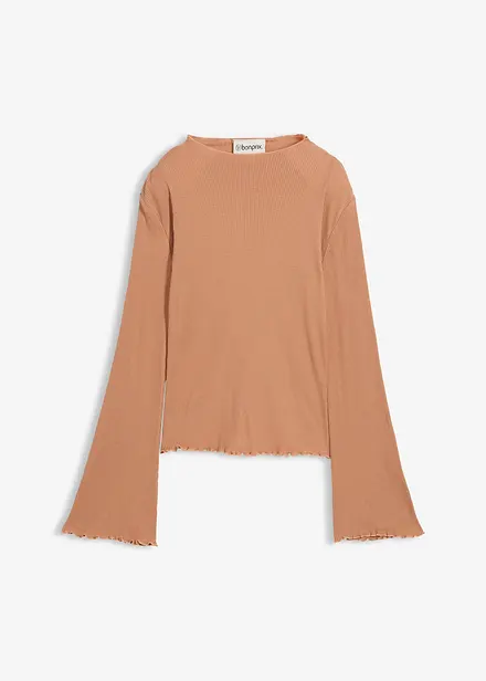 Geribd shirt van puur katoen