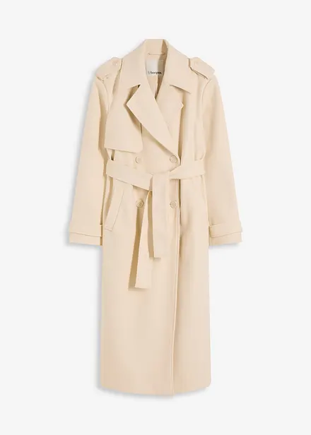 Trenchcoat in wollen look