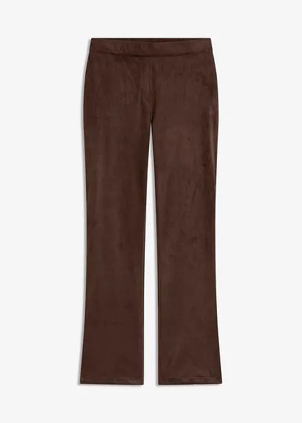 Flared broek van imitatiesuède