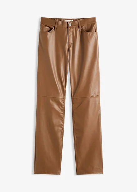 Broek van imitatieleer met een comfortband