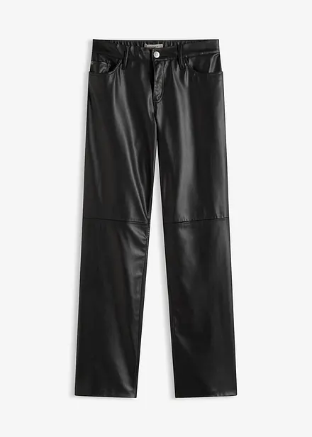 Broek van imitatieleer met een comfortband