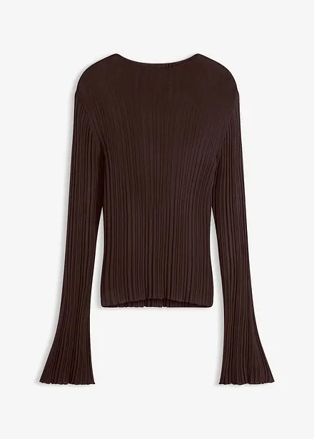 Semi-transparant gebreid shirt