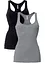 Geribde tanktop (set van 2), bonprix