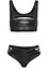 Bralette en slip ouvert in wetlook (2-dlg. set), VENUS